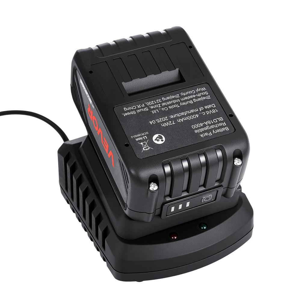 Akumuliatoriaus ir įkroviklio komplektas VEVOR BLD18A-4000, 20V 4.0Ah