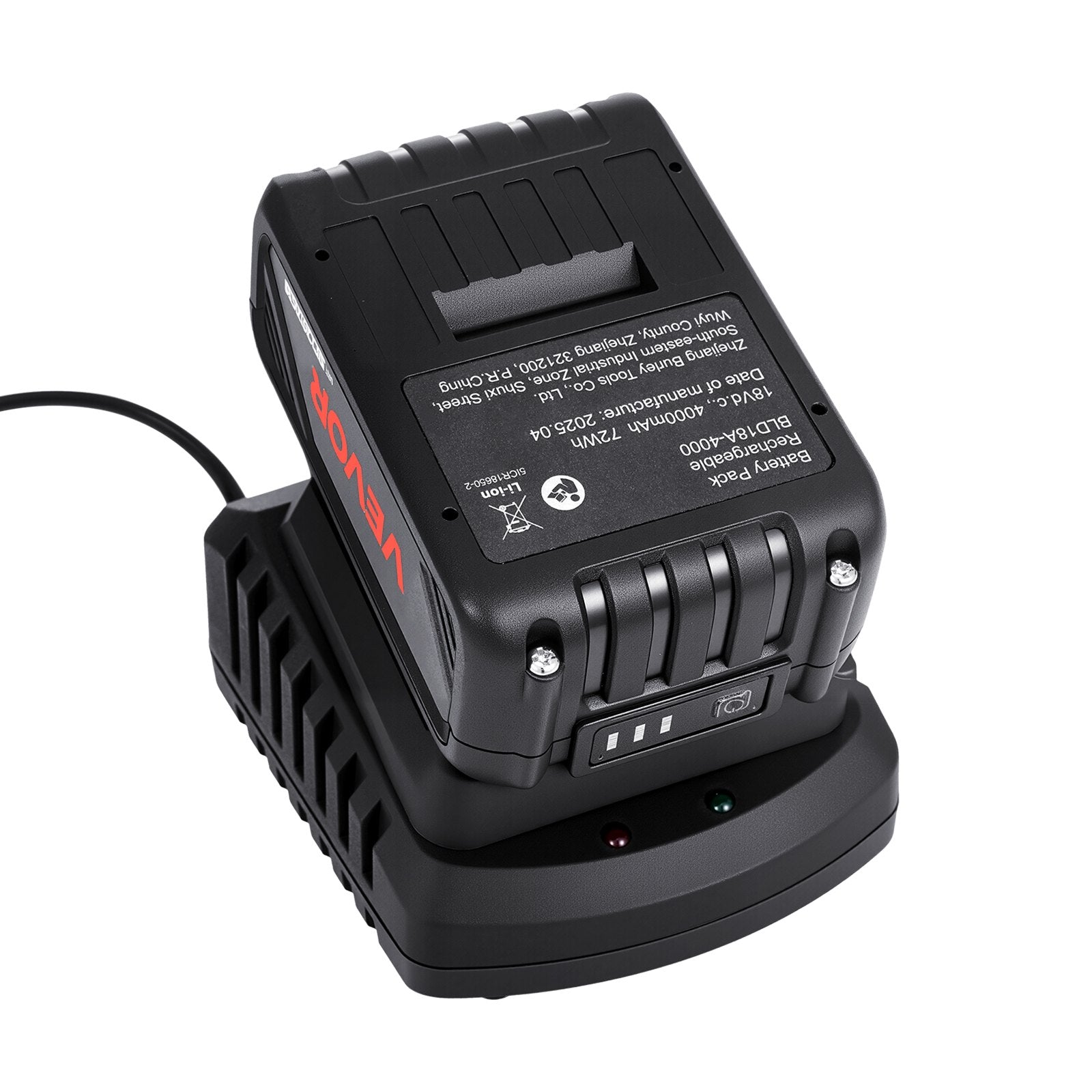 Akumuliatoriaus ir įkroviklio komplektas VEVOR BLD18A-4000, 20V 4.0Ah