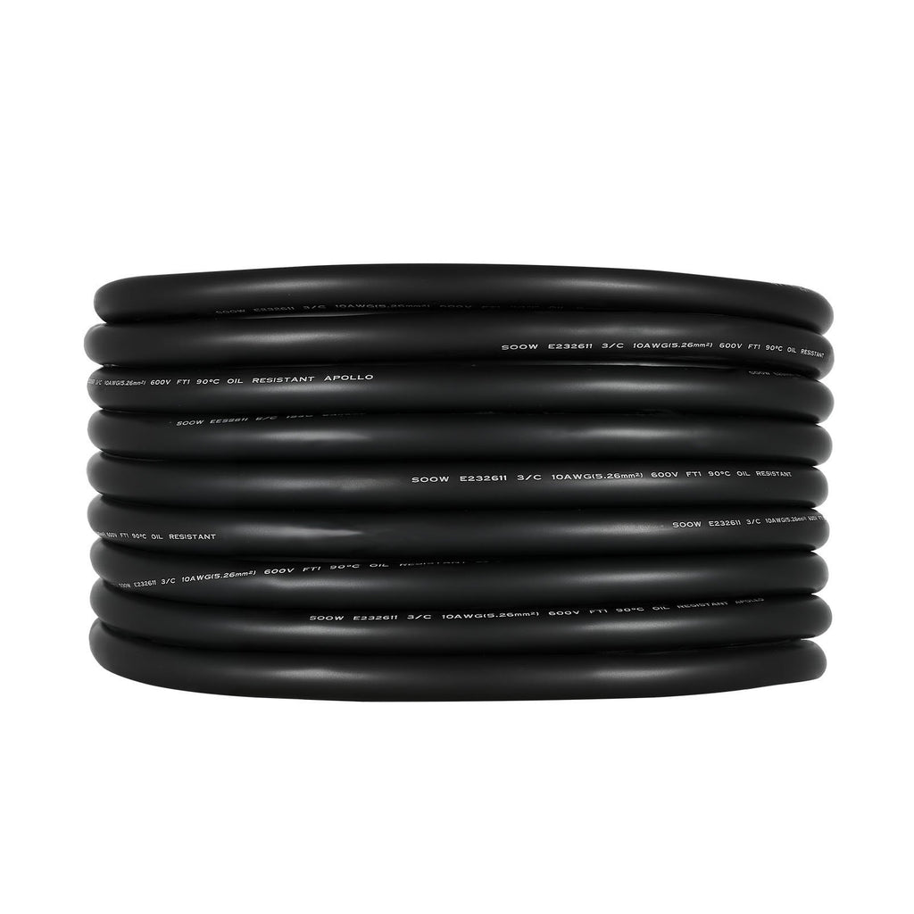 Elektros maitinimo kabelis VEVOR SOOW 10AWG/3C, 30,48 m