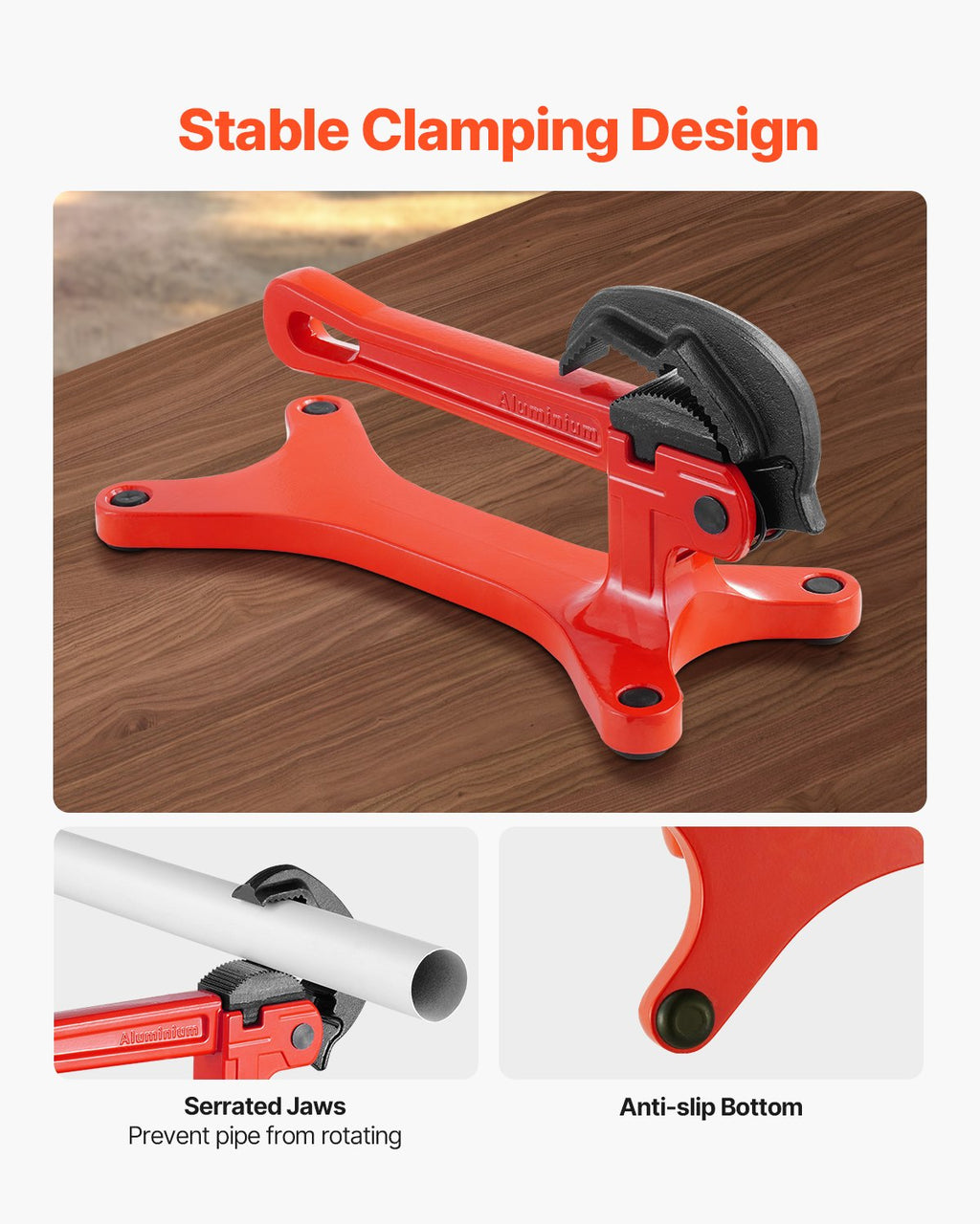 Nešiojami vamzdžių spaustuvai VEVOR RG1510, 1/8"–1-1/2" diapazonas