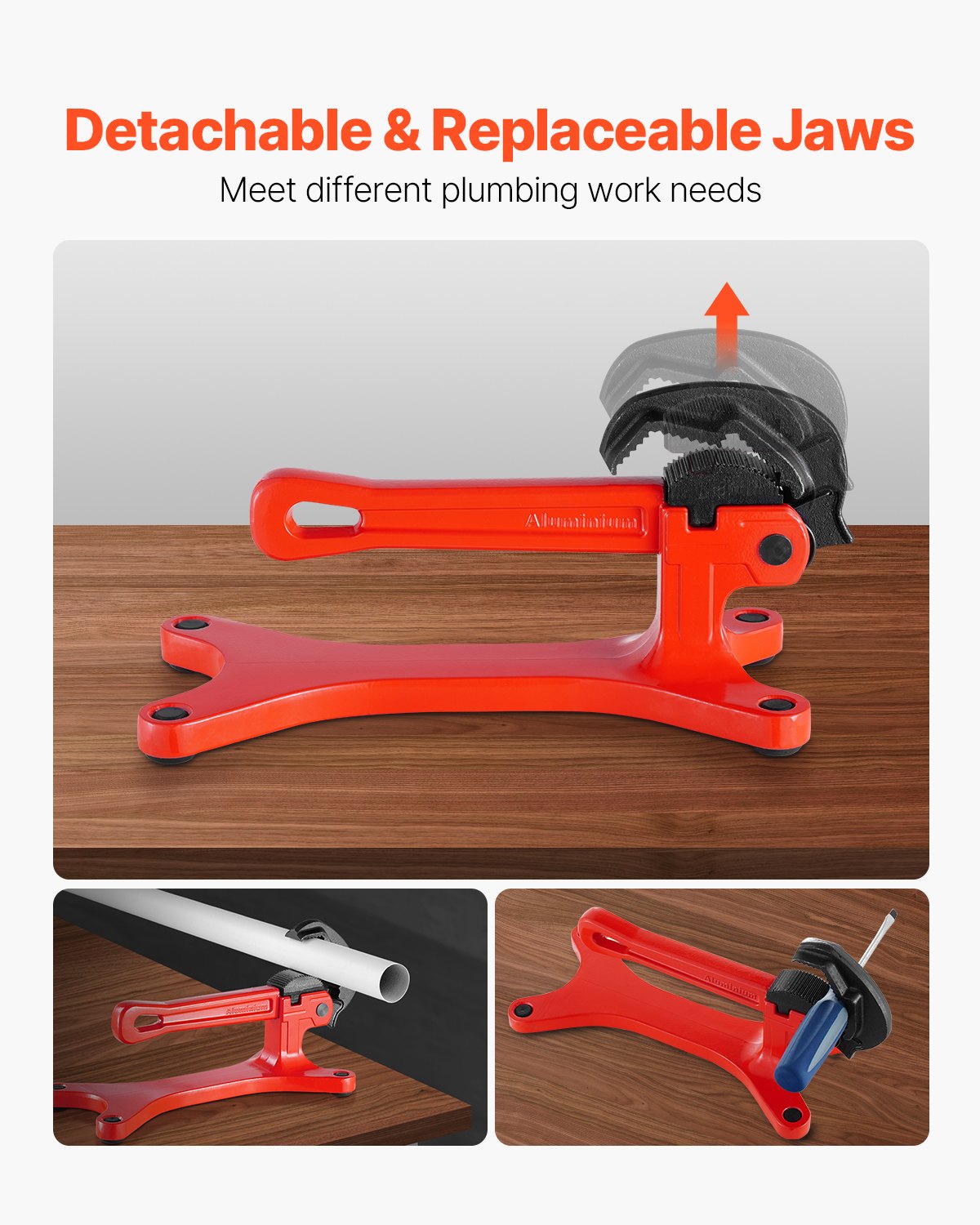 Nešiojami vamzdžių spaustuvai VEVOR RG1510, 1/8"–1-1/2" diapazonas
