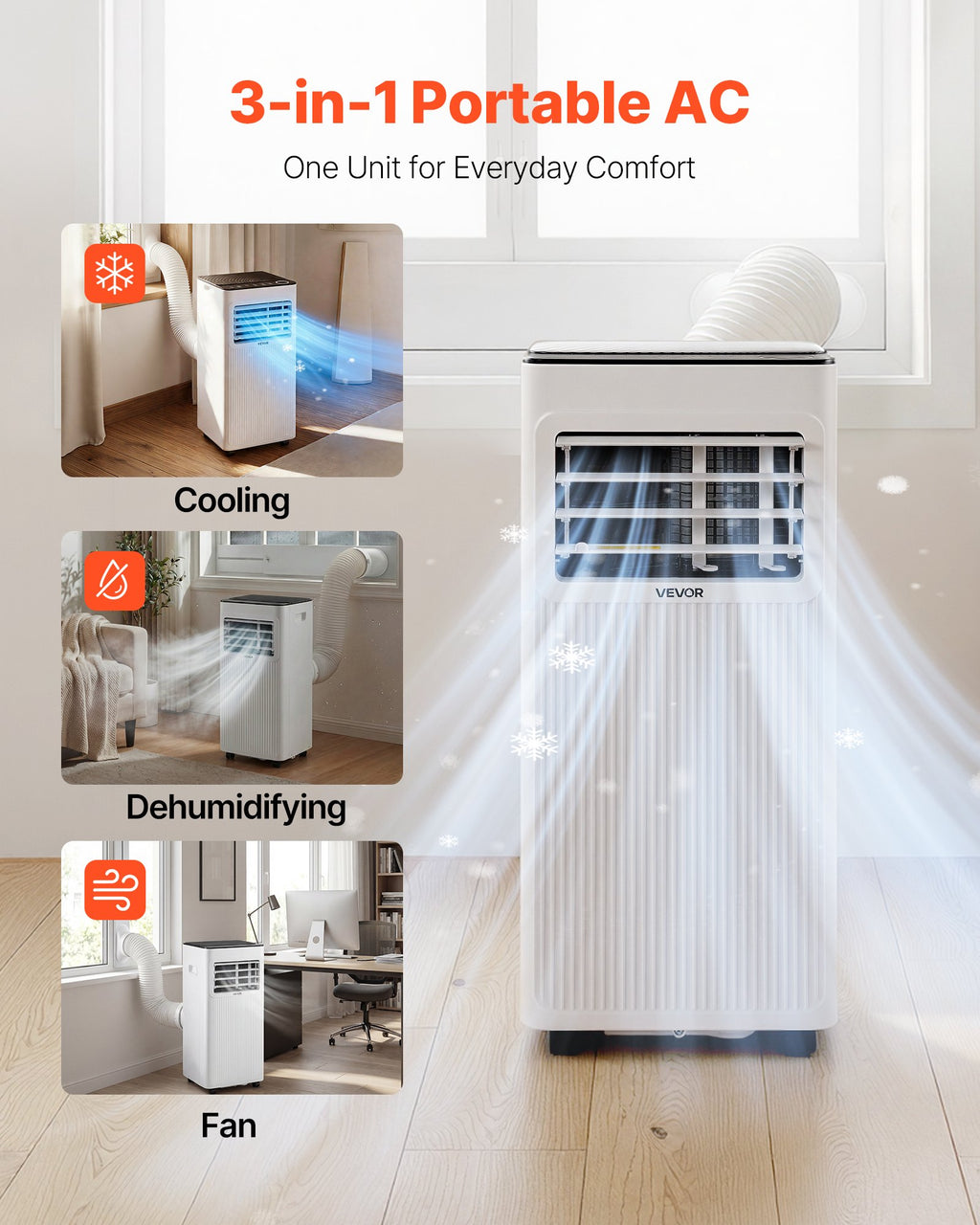 Mobilus oro kondicionierius VEVOR OL-A016LF26N2, 9000 BTU