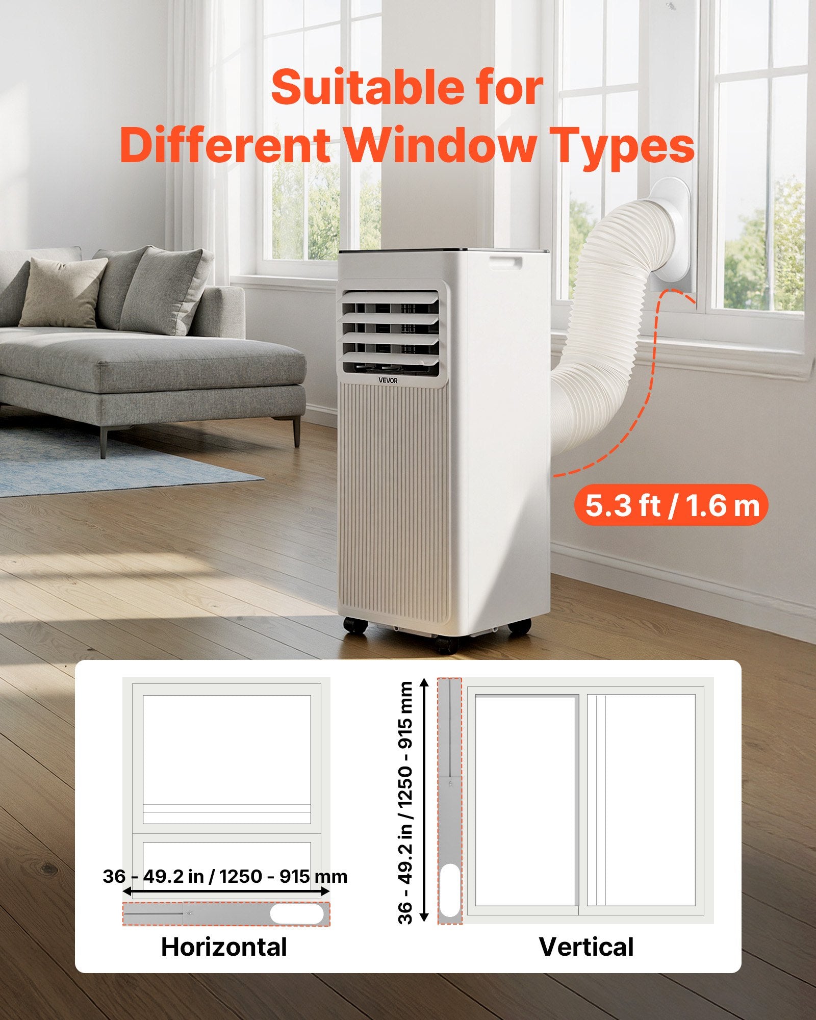 Mobilus oro kondicionierius VEVOR OL-A016LF26N2, 9000 BTU
