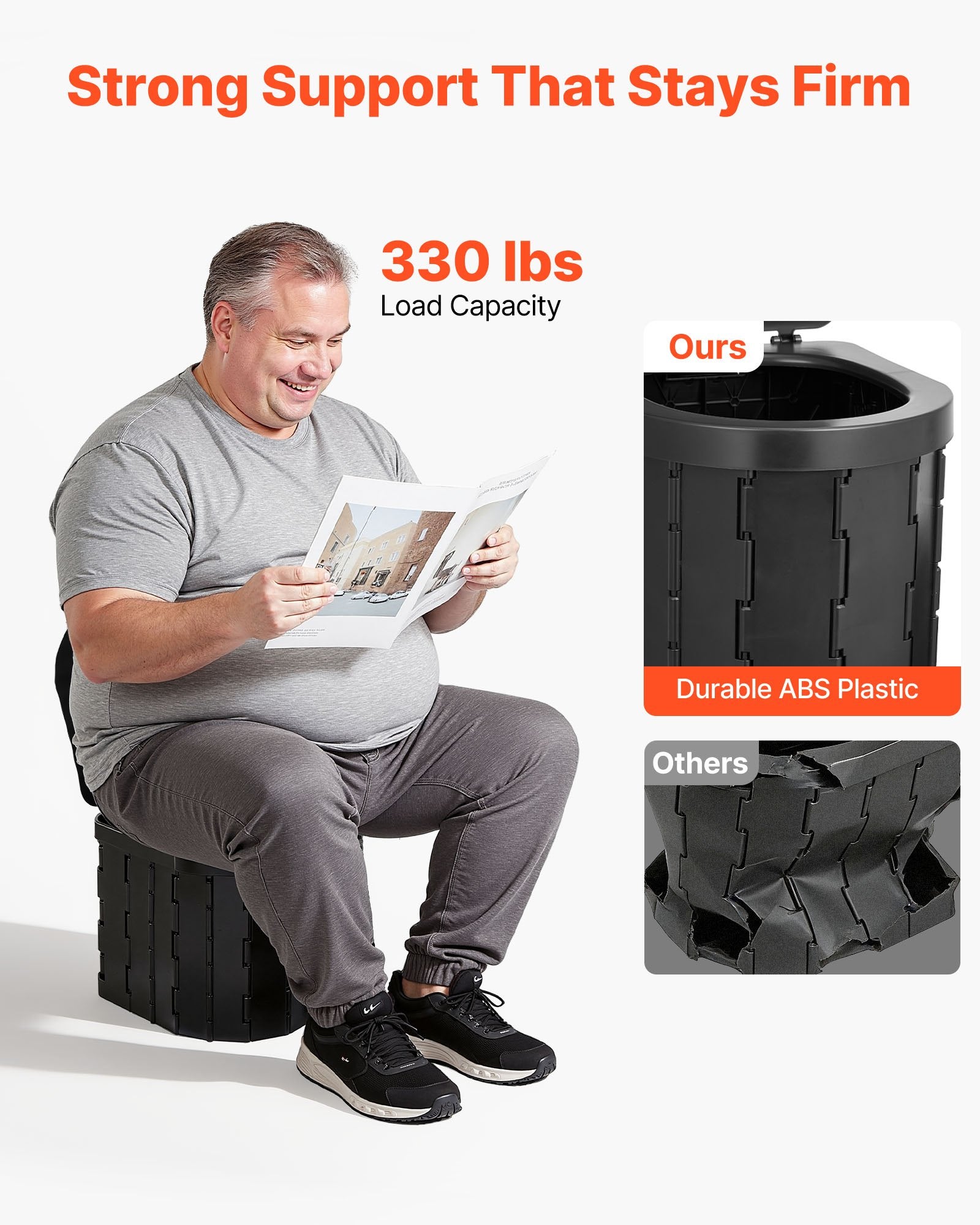 Nešiojamas tualeto komplektas VEVOR BSFT01, 150 kg keliamoji galia