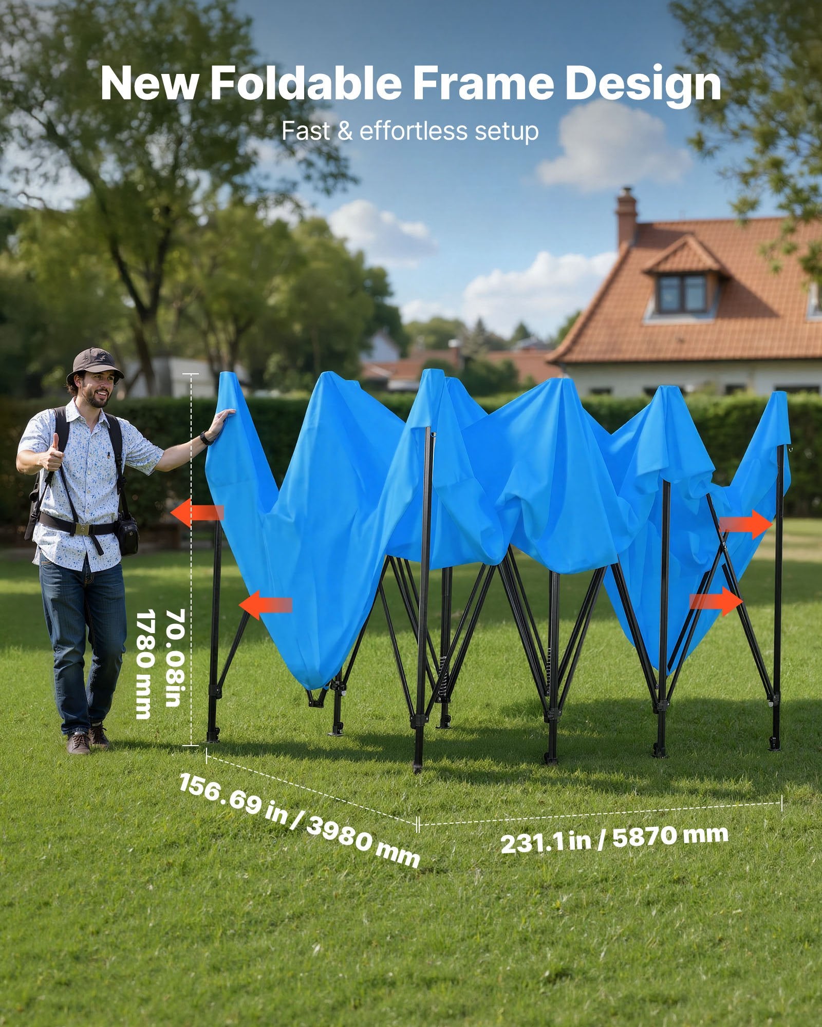 Nešiojama dažymo palapinė VEVOR S12, 587 x 398 x 178 cm