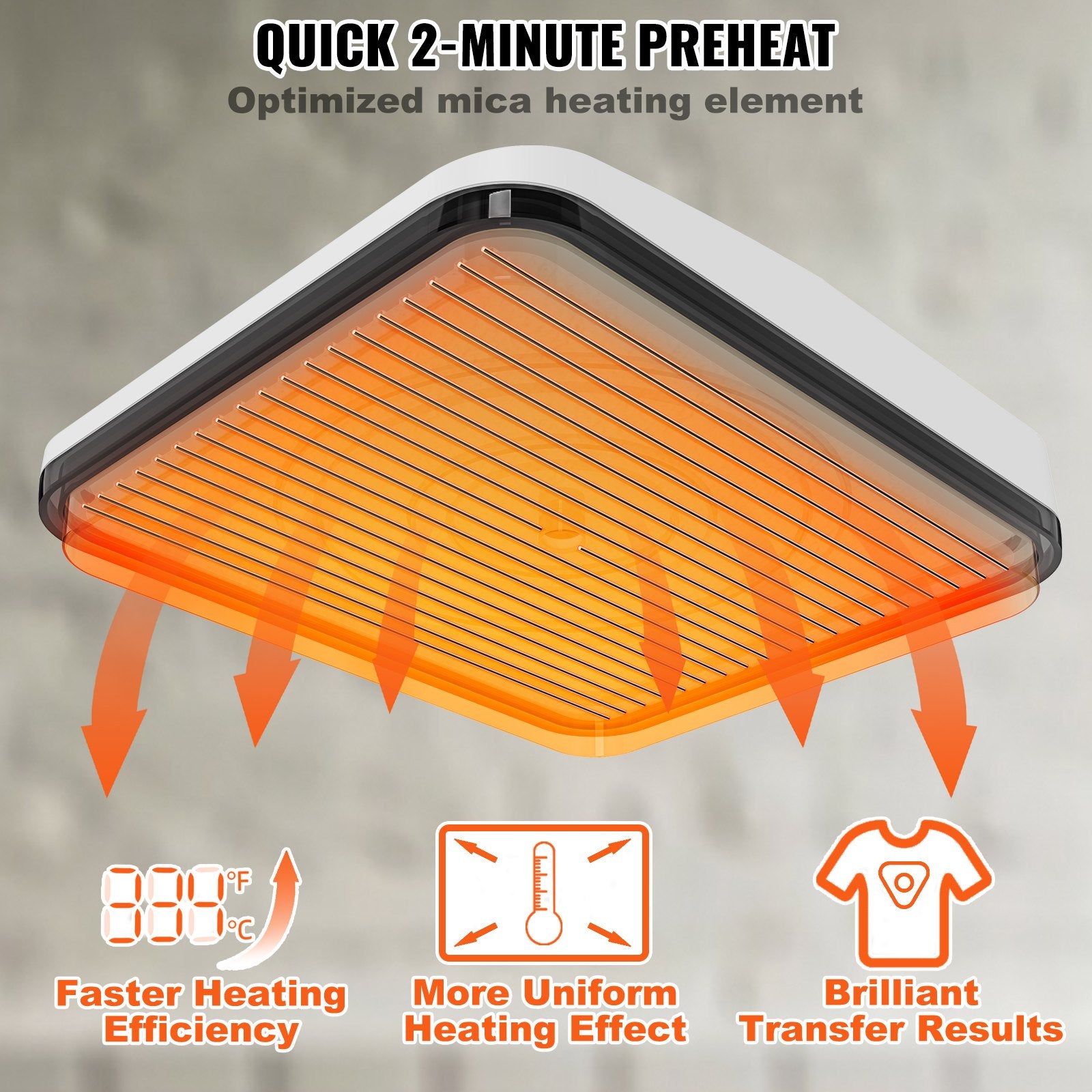 Termopresas VEVOR Portable Easy Press, 30 x 25 cm