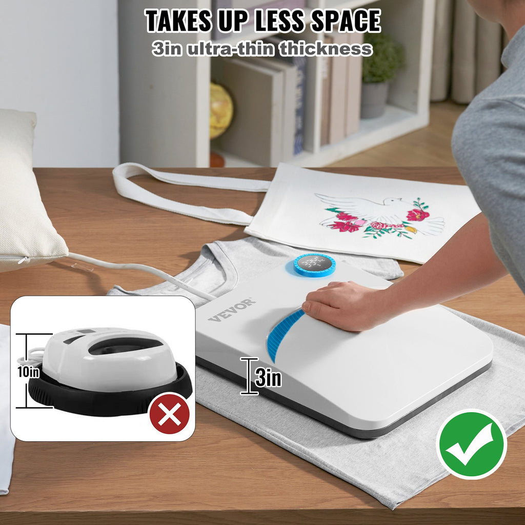 Termopresas VEVOR Portable Easy Press, 30 x 25 cm