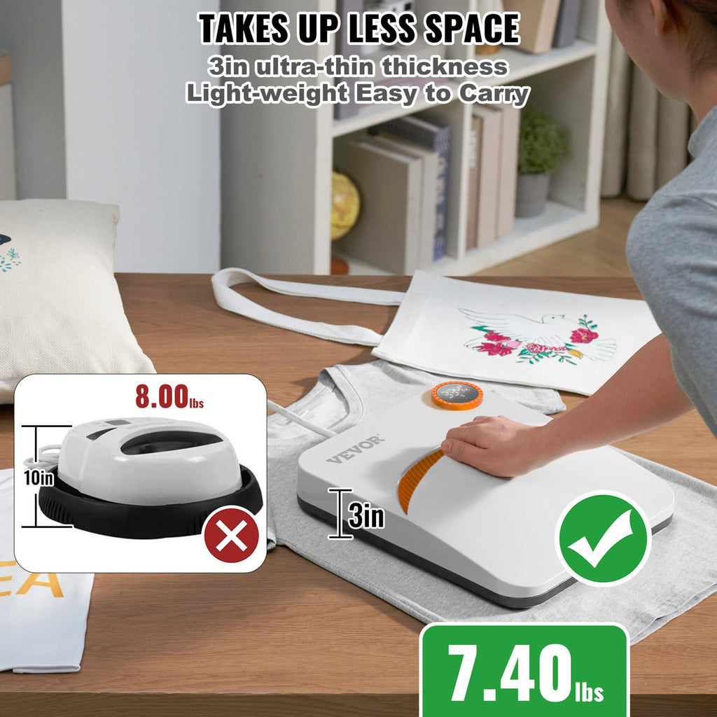 Termopresas VEVOR Portable Easy Press, 30,5 x 25,4 cm