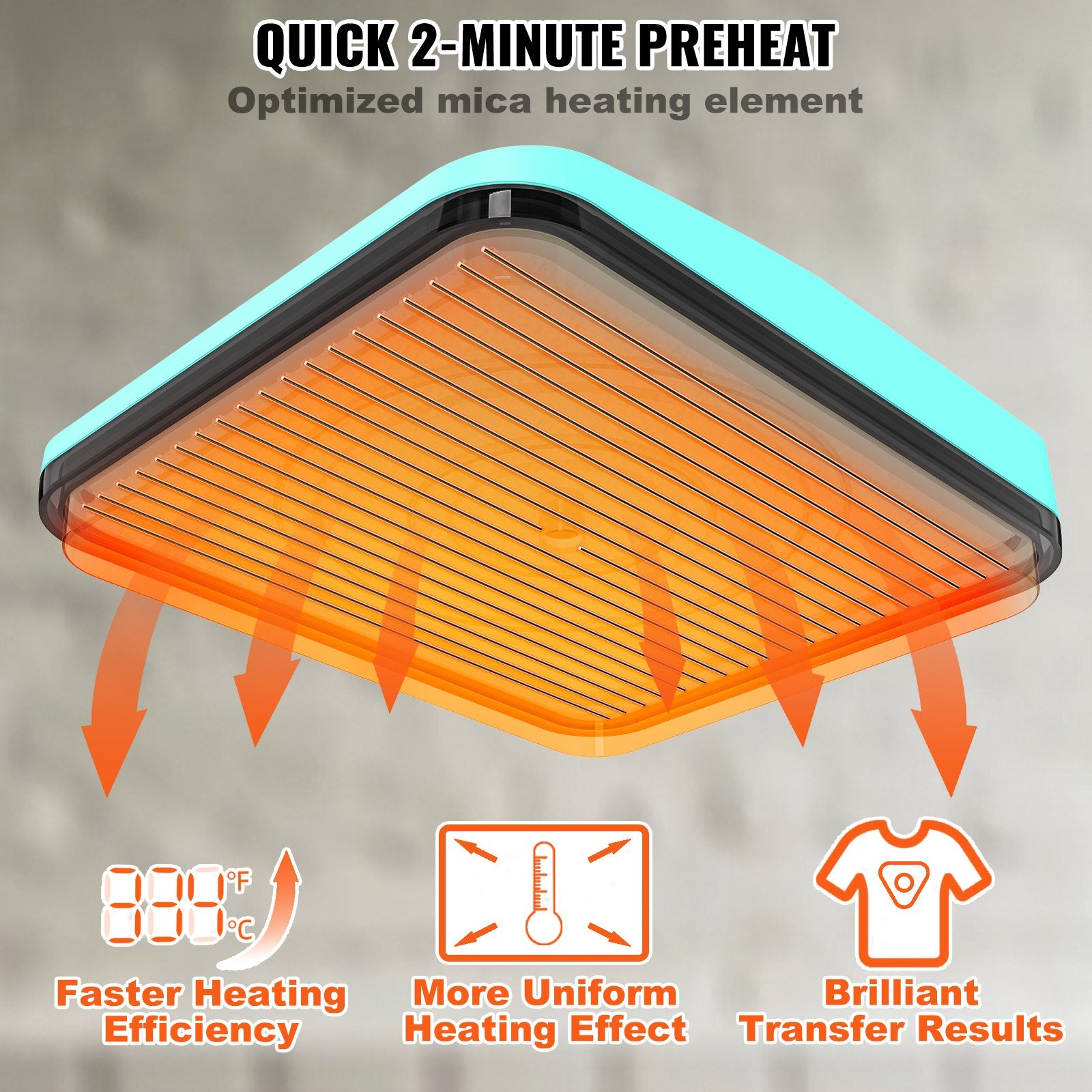 Termopresas VEVOR Portable Easy Press, 30 x 25 cm