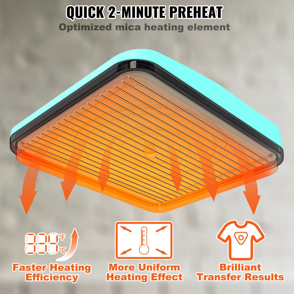 Karštas presas VEVOR Portable Easy Press, 22.9 x 22.9 cm