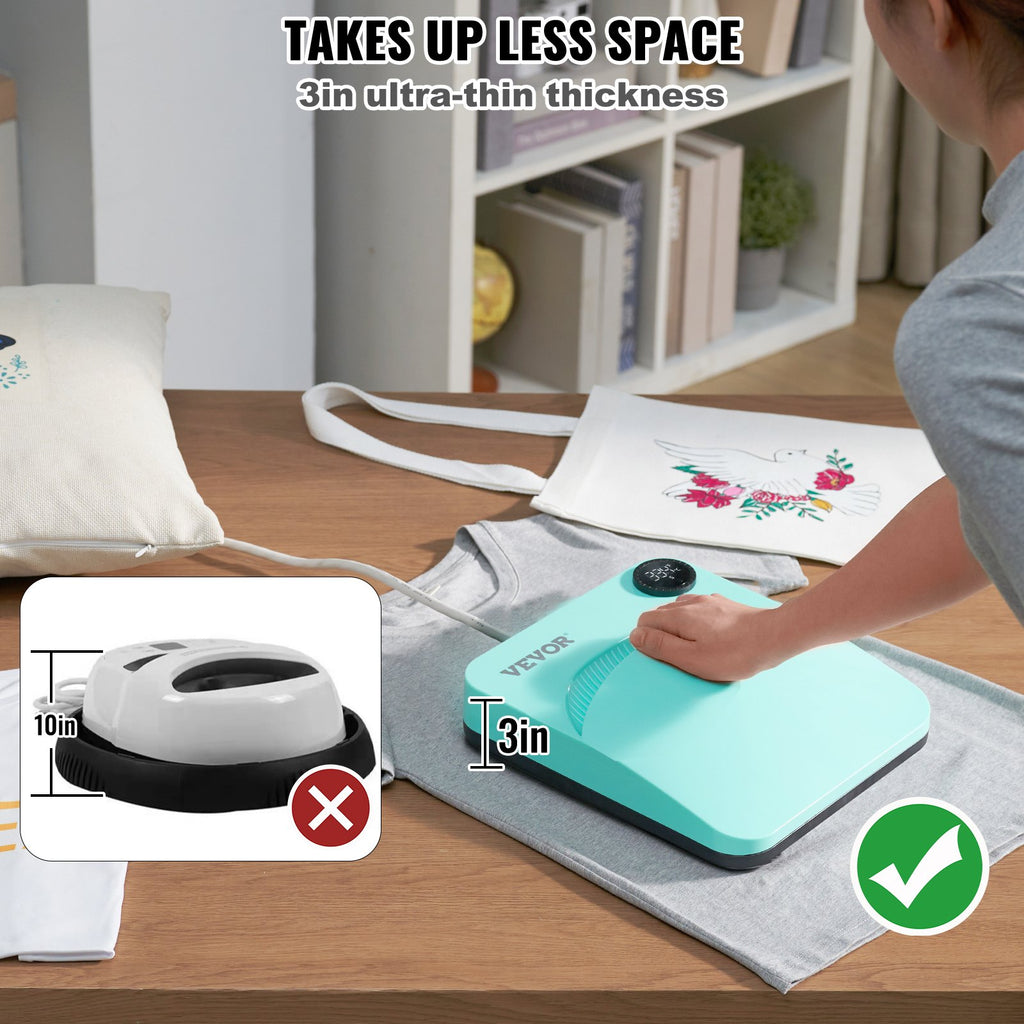 Karštas presas VEVOR Portable Easy Press, 22.9 x 22.9 cm