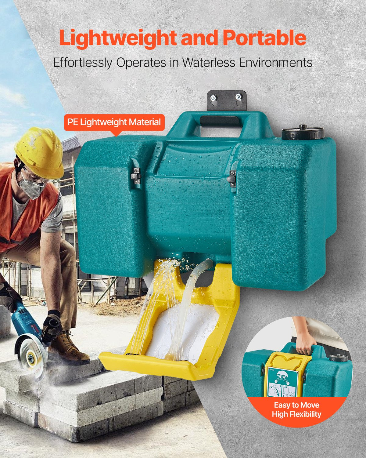 Nešiojama akių plovimo stotelė VEVOR YX-BX-8GAL, 30 l