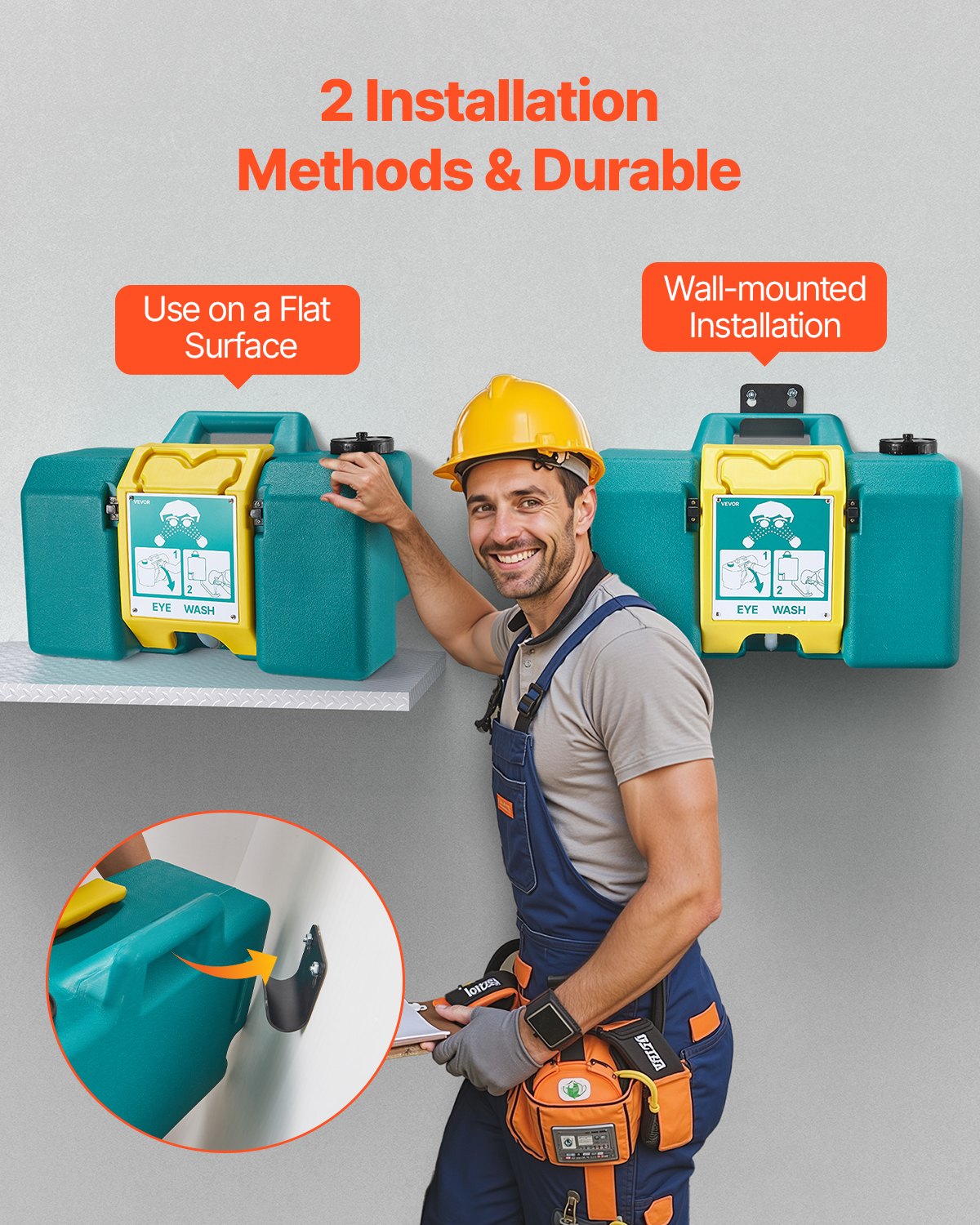 Nešiojama akių plovimo stotelė VEVOR YX-BX-8GAL, 30 l