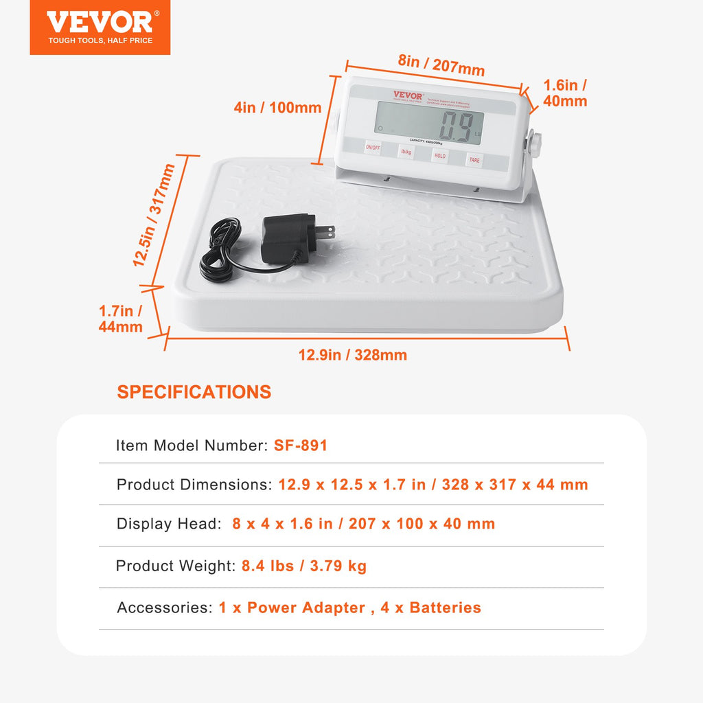 Medicininės svarstyklės VEVOR SF-891, 200 kg keliamoji galia