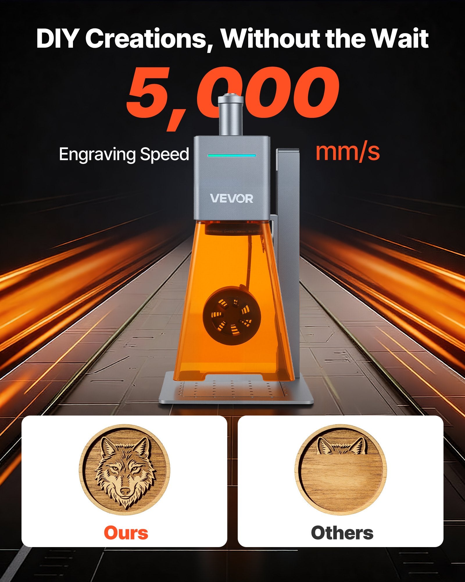 Nešiojamas lazerinis graviravimo aparatas VEVOR Nano Pro, 12W