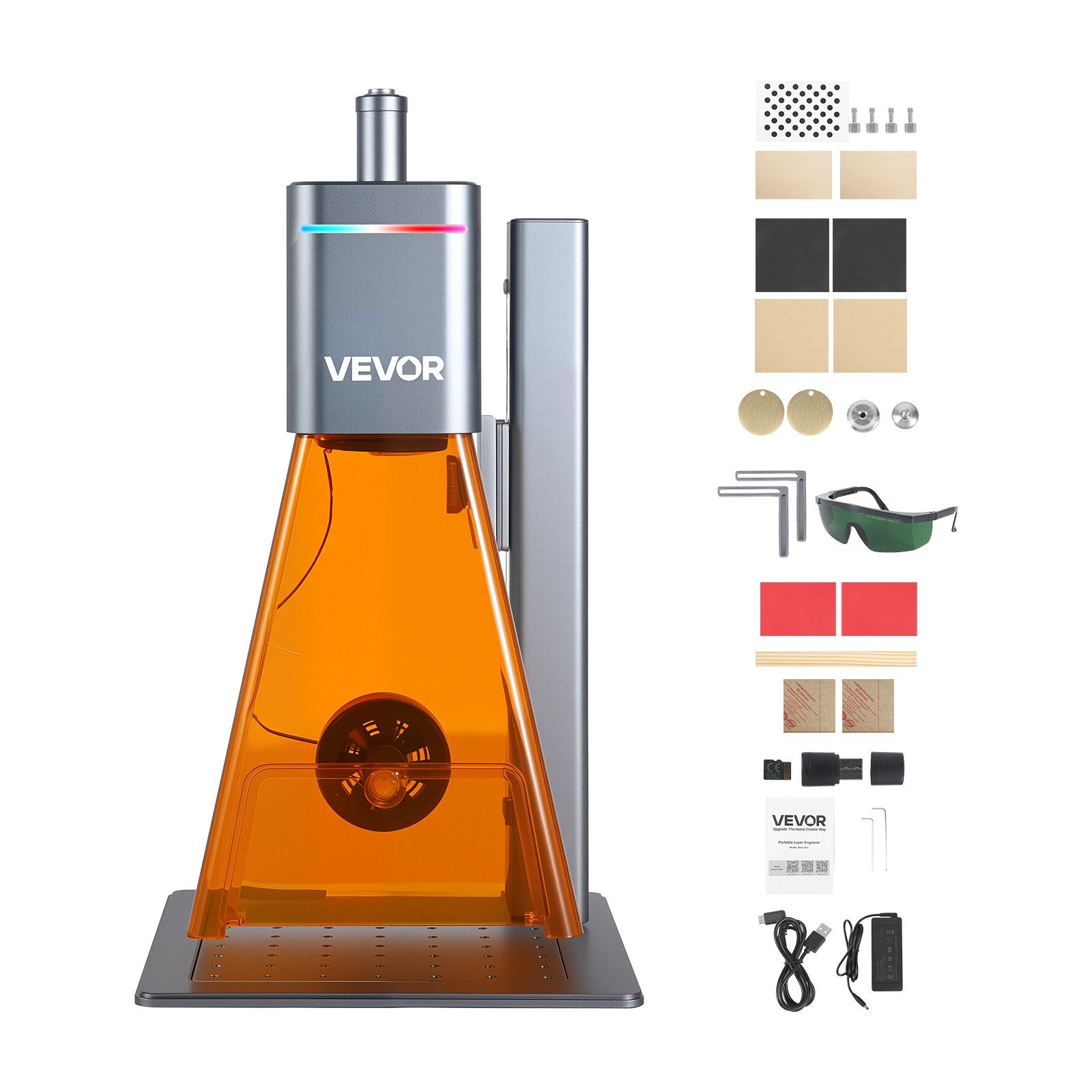 Lazerinės graviravimo staklės VEVOR Nano Duo, 20W + 2W dvigubas lazeris