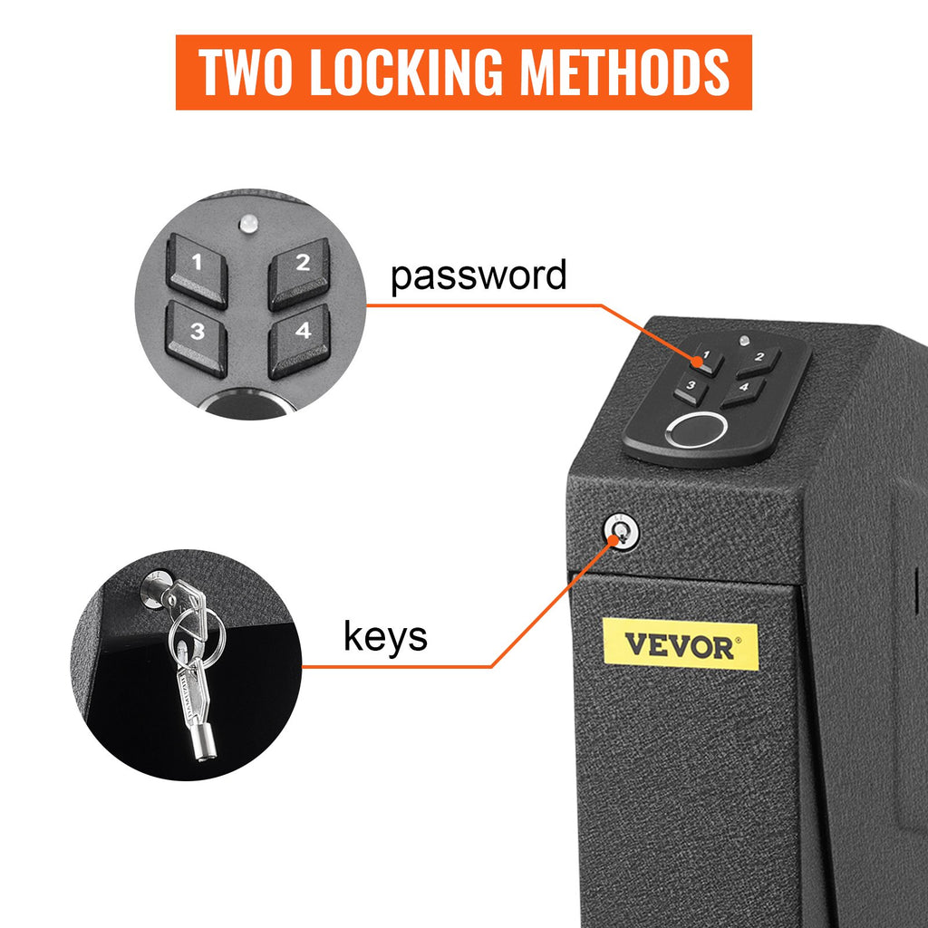 Pistoletų seifas VEVOR, su biometrine spyna
