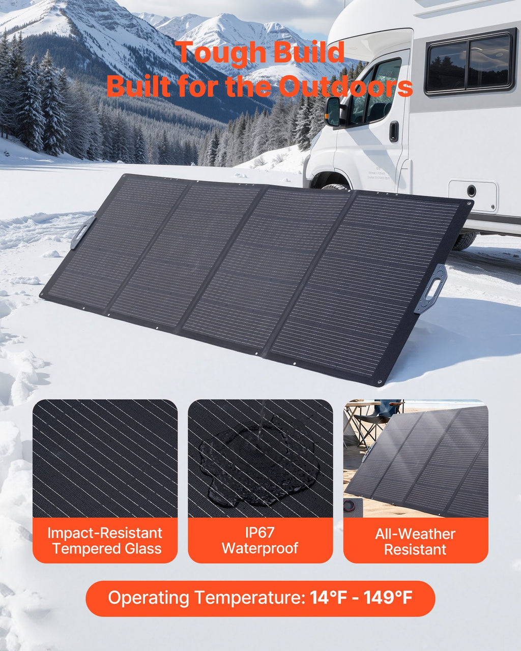 Sulankstoma saulės baterija VEVOR S400, 400W