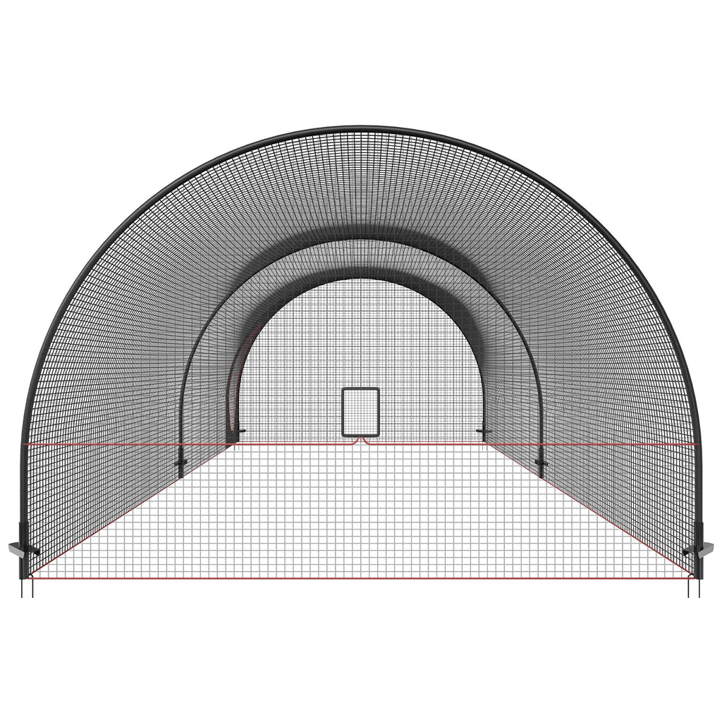Beisbolo treniruočių narvas VEVOR YC-DJL-22*12*8ft, 6,7 m ilgio