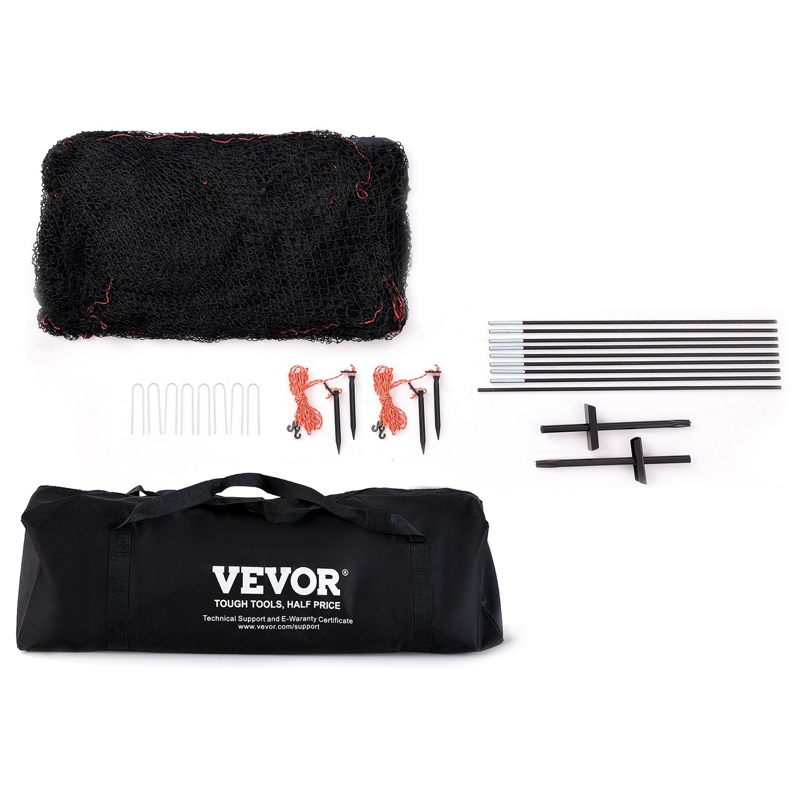 Beisbolo treniruočių narvas VEVOR YC-DJL-22*12*8ft, 6,7 m ilgio