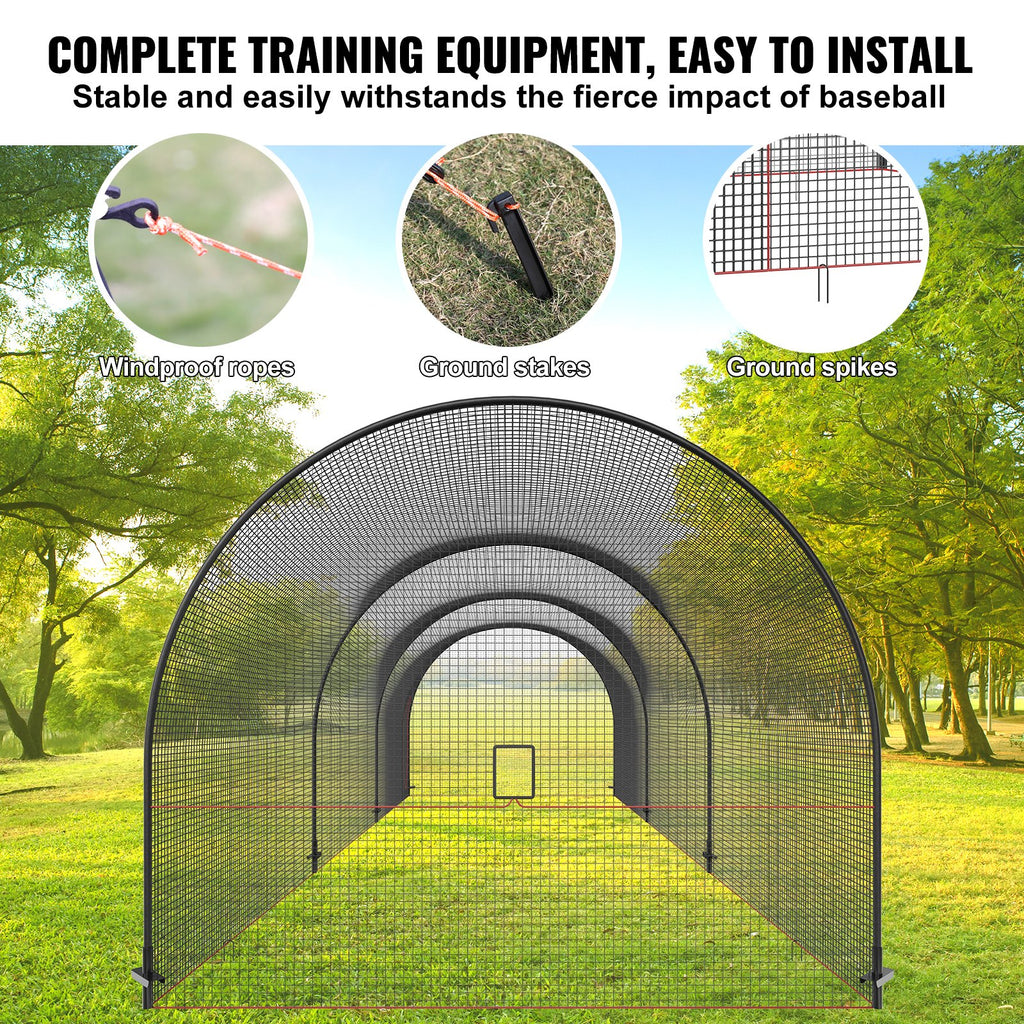 Beisbolo treniruočių narvas VEVOR YC-DJL-33*12*10ft, 10 m ilgio