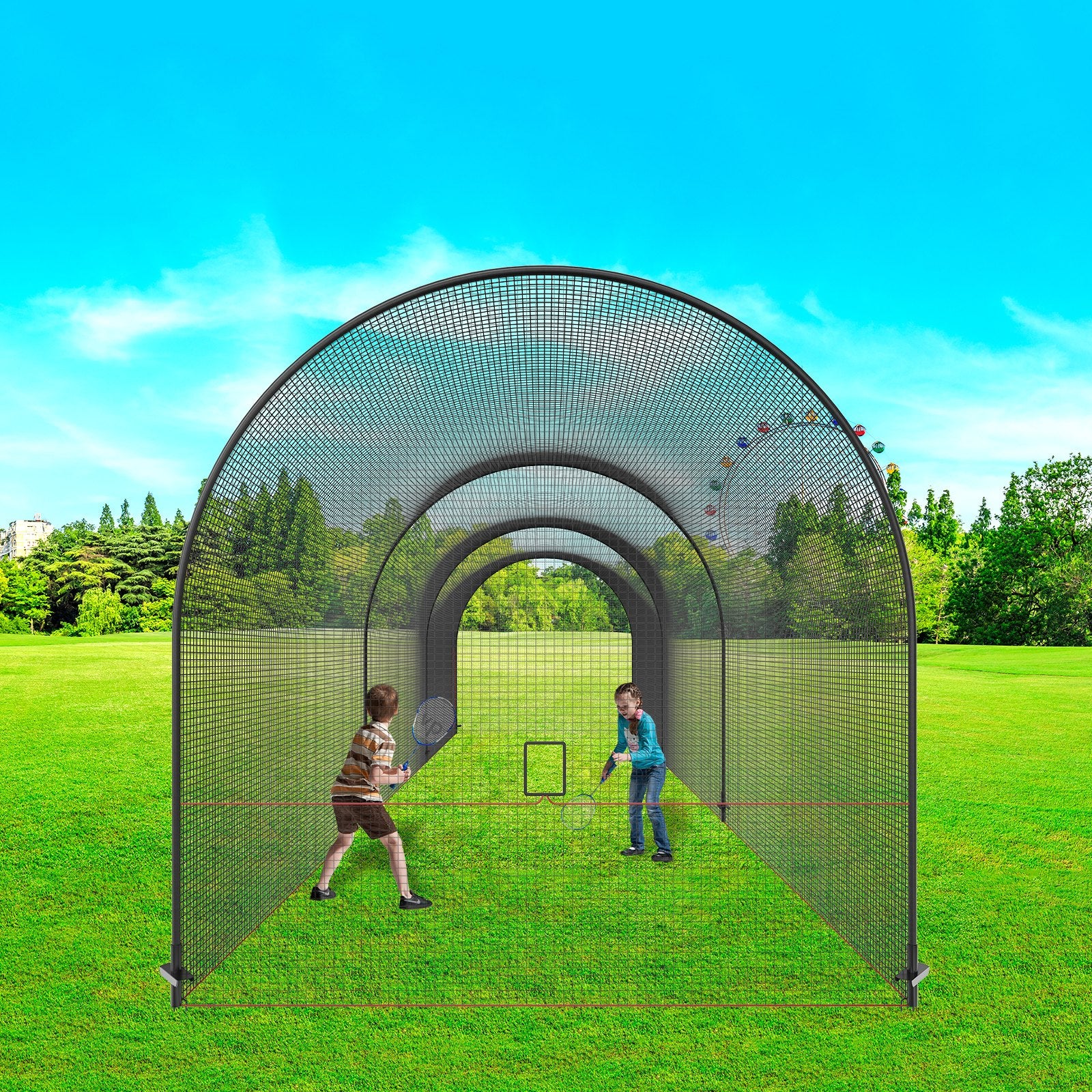 Beisbolo mušimo narvas VEVOR YC-DJL-40*12*12ft, 12,2 m ilgio