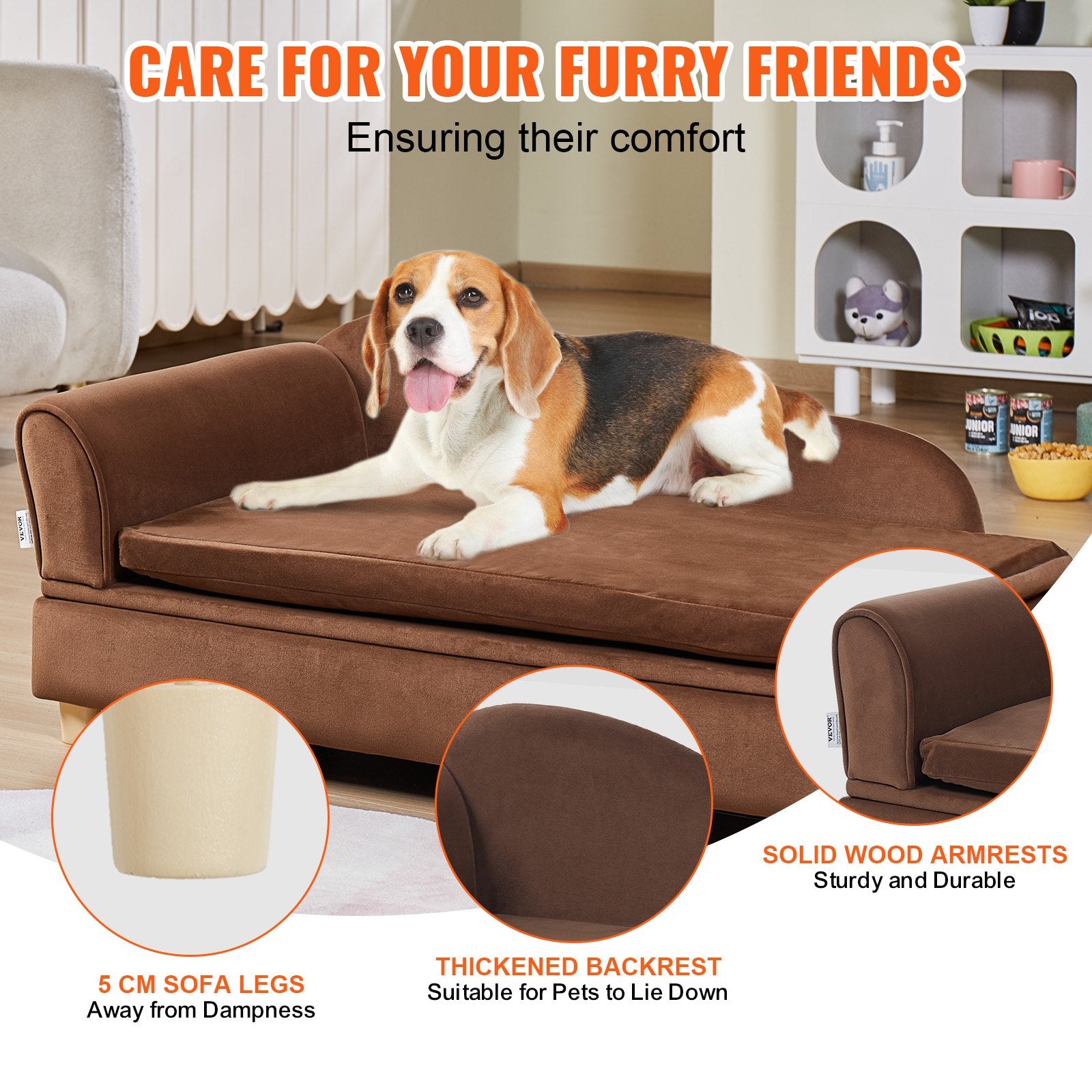 Sofa augintiniams VEVOR SF-1544L-5, iki 50 kg