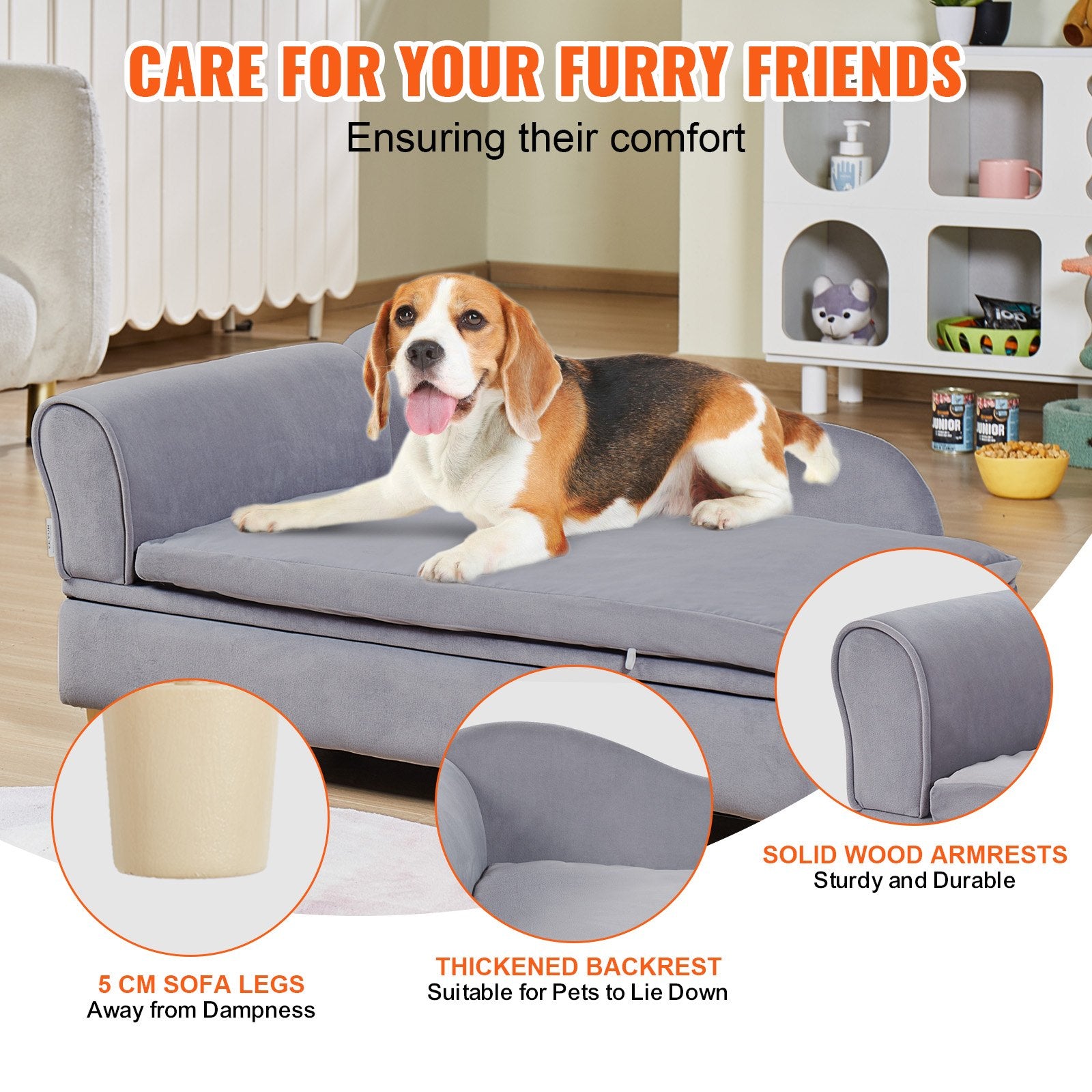 Sofa augintiniams VEVOR SF-1544-4, iki 50 kg apkrova