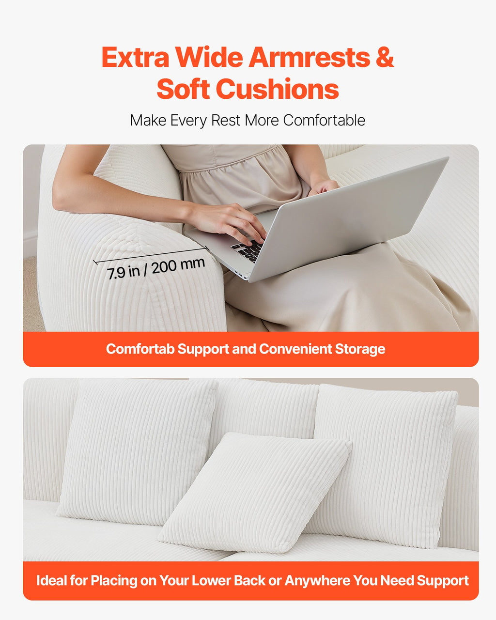 Modulinė sofa VEVOR 8022, 2840 mm