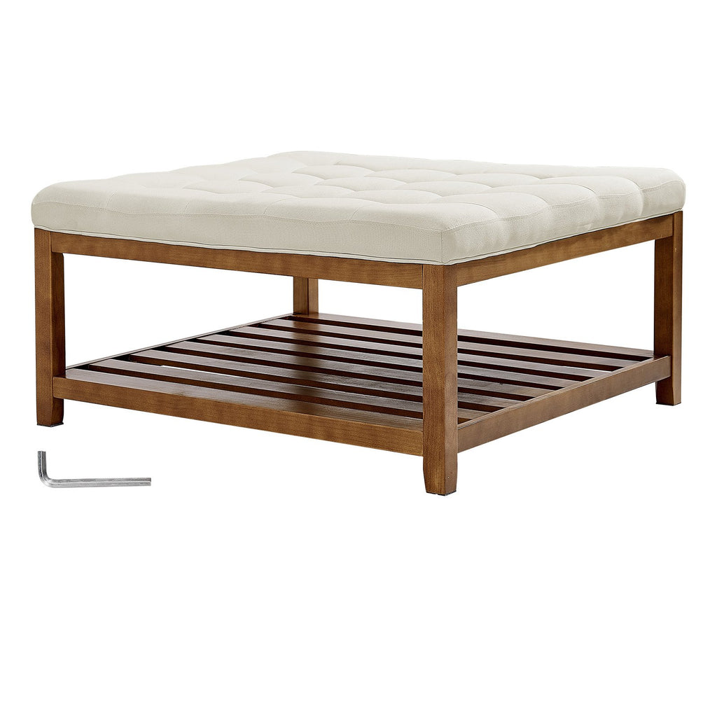Minkštasuolis-staliukas VEVOR CWD0101CA-KD-BEIGE, 87,5 cm