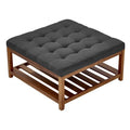 Kvadratinis pufas-staliukas VEVOR CWD0101CA-KD-DARK GRAY, 87,5 cm
