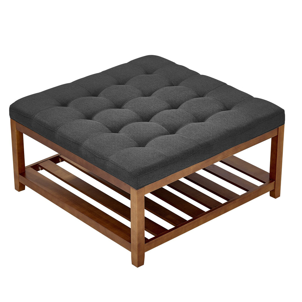 Kvadratinis pufas-staliukas VEVOR CWD0101CA-KD-DARK GRAY, 87,5 cm