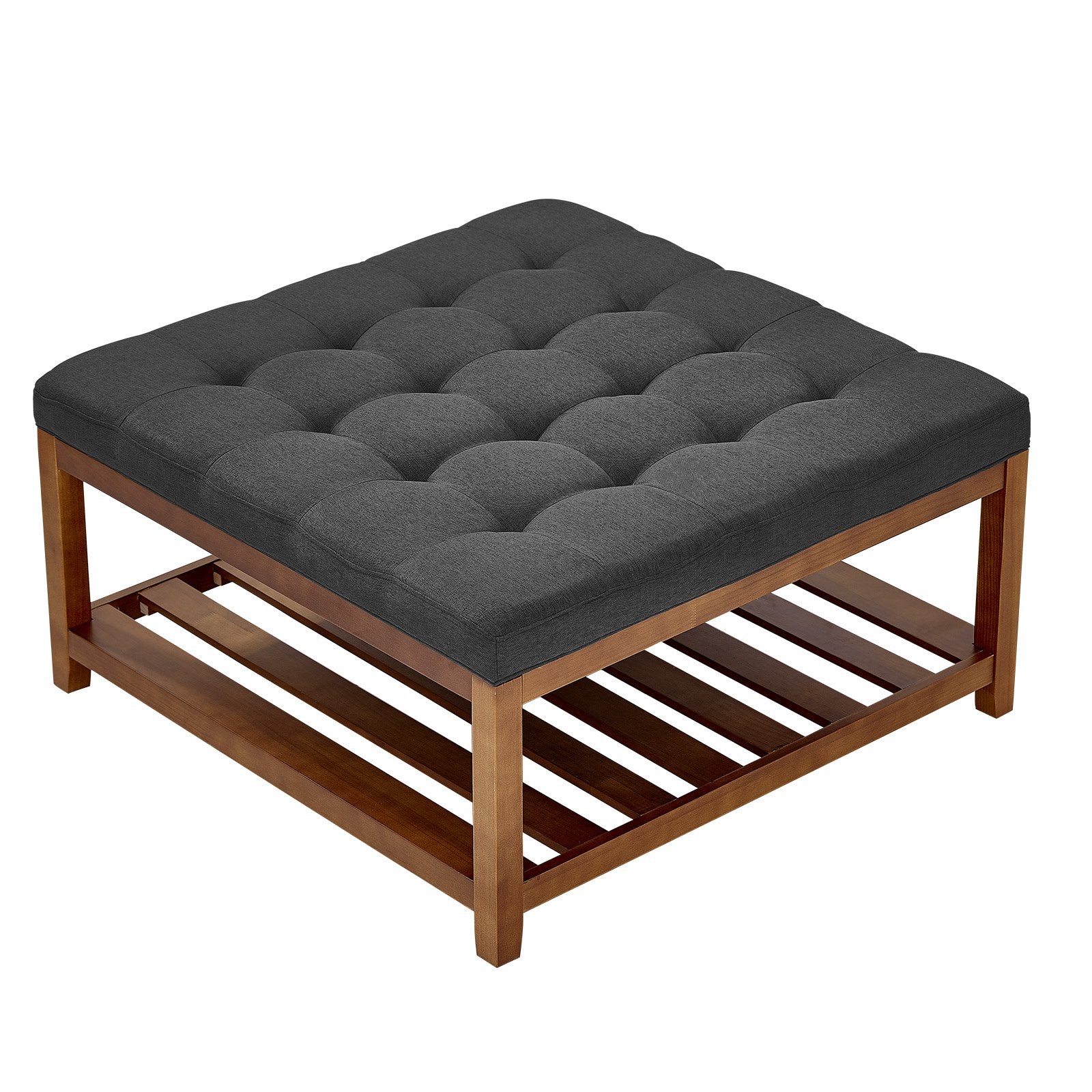 Kvadratinis pufas-staliukas VEVOR CWD0101CA-KD-DARK GRAY, 87,5 cm