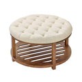 Apvalus pufas-kavos staliukas VEVOR CWD0102CA-KD-FLAXEN, 81 cm