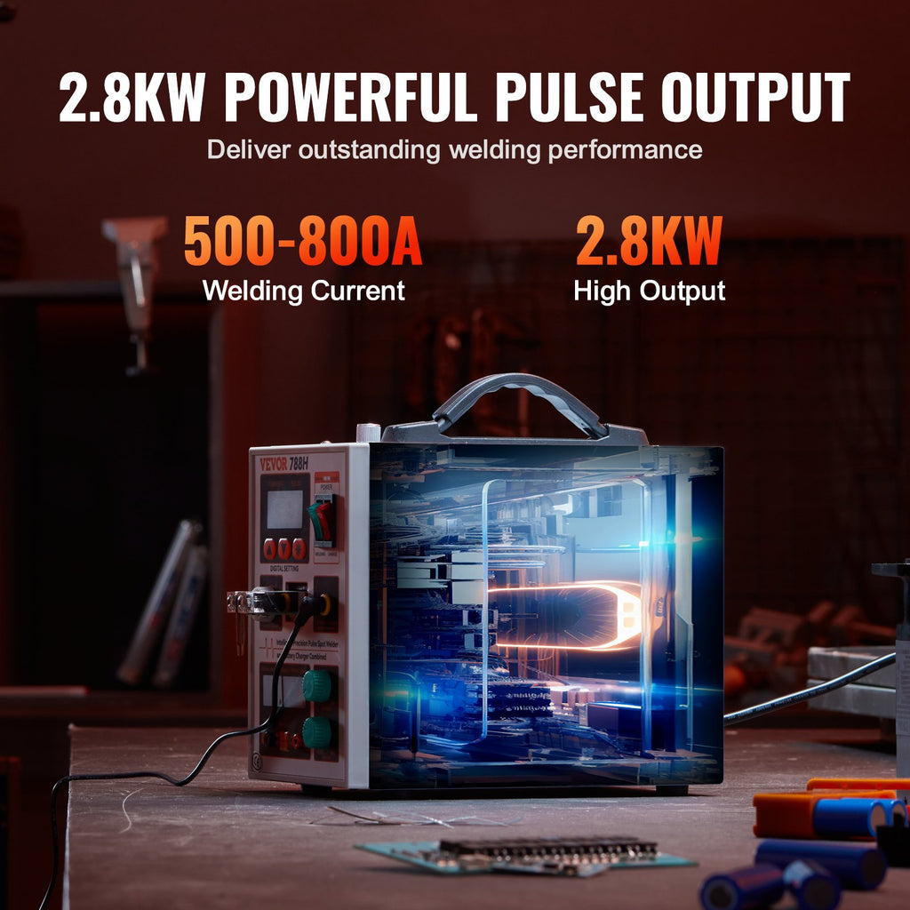 Akumuliatorių taškinio suvirinimo aparatas VEVOR 788H, 2.8 kW