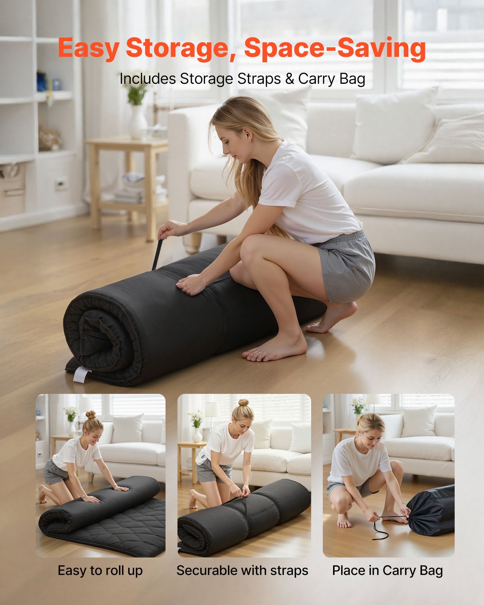 Tatami čiužinys VEVOR KZ-011, 2032 x 1524 x 89 mm