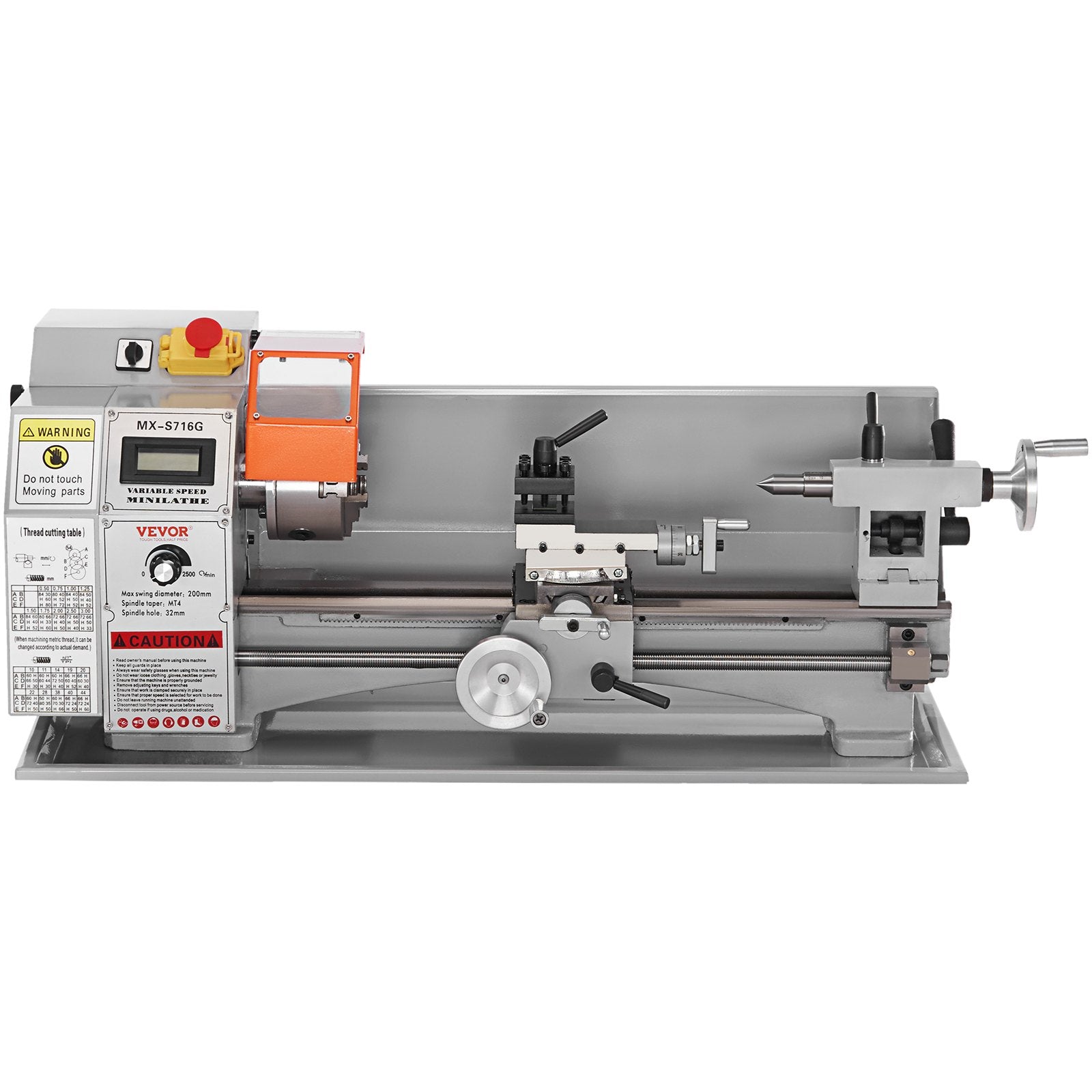 Mini metalo tekinimo staklės VEVOR MX-S716G, 800W