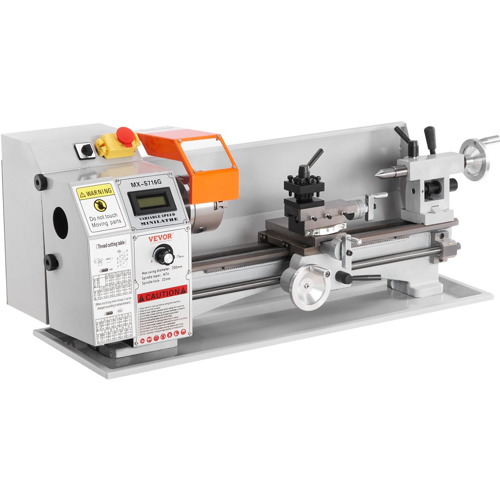 Mini metalo tekinimo staklės VEVOR MX-S716G, 800W