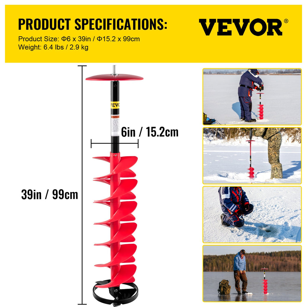 Ledo grąžtas VEVOR ED0507, 15 cm skersmens