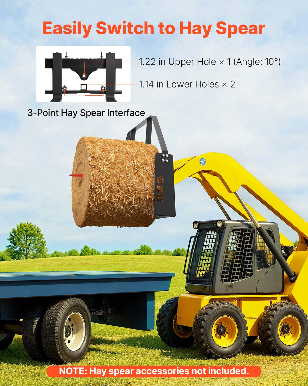 Padėklų šakės mini krautuvui VEVOR WBS-028, 1814 kg keliamoji galia