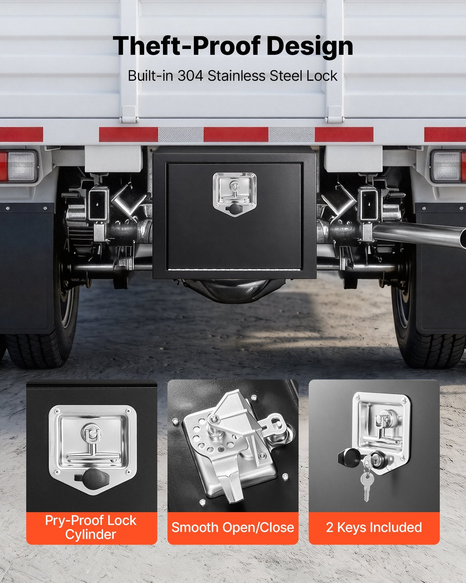 Įrankių dėžė po kėbulu VEVOR JL-TB17S-1, 457 x 305 x 356 mm