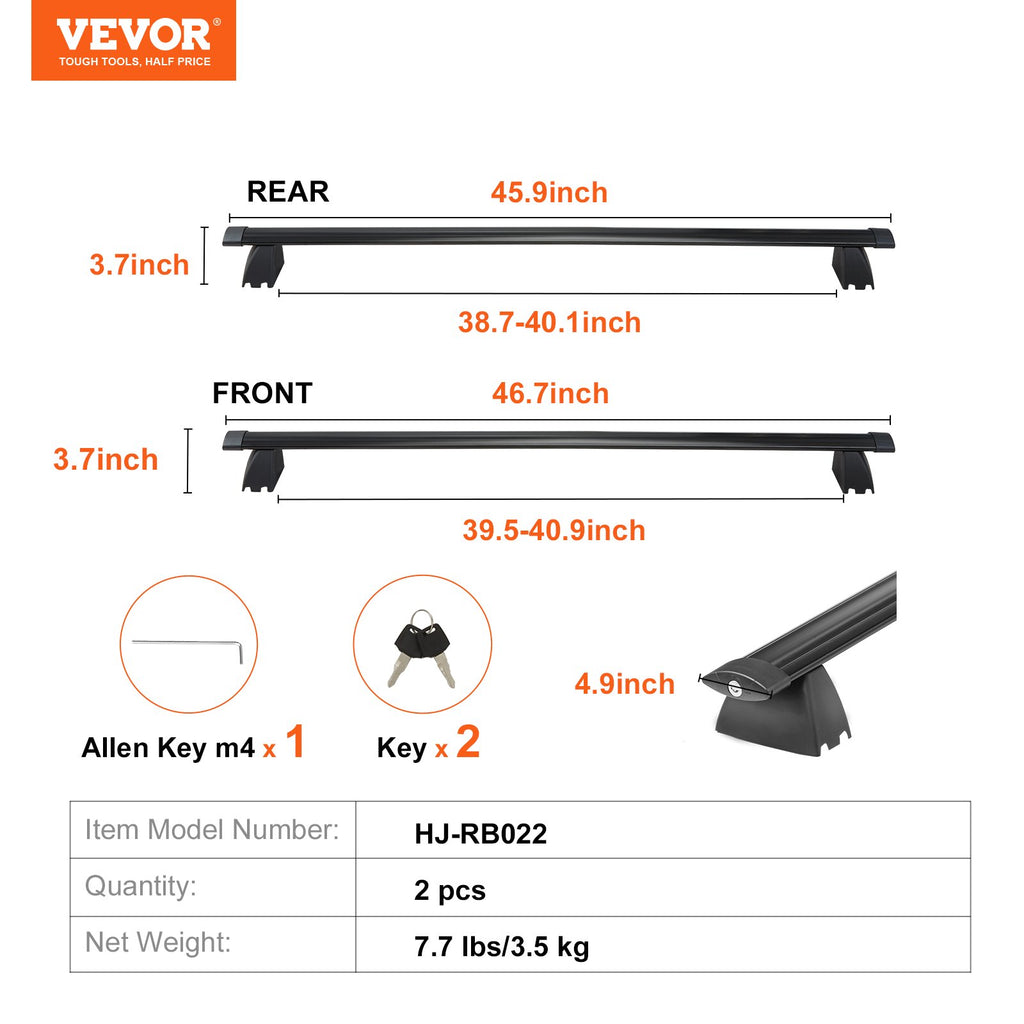 Stogo bagažinės skersiniai VEVOR Jeep Grand Cherokee (2011-2021), 90,72 kg