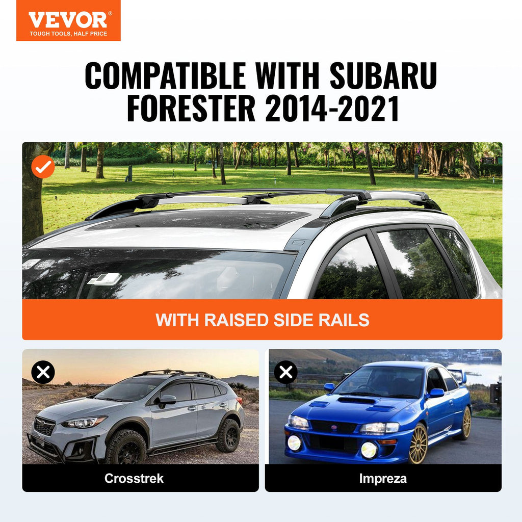 Stogo skersiniai VEVOR Subaru Forester (2014-2021), 90 kg keliamoji galia
