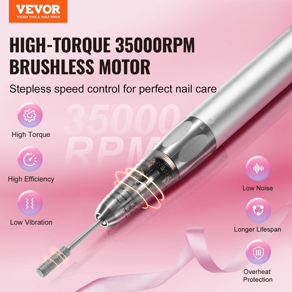 Elektrinė nagų dildė VEVOR SN360S, 35000 RPM