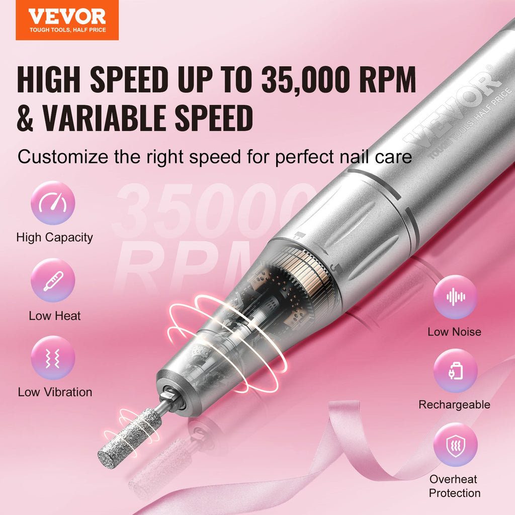 Elektrinė nagų dildė VEVOR UV-312, 35 000 aps./min.
