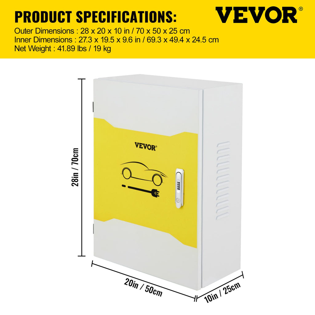 Elektromobilių įkrovimo stotelės dėžė VEVOR ST5 725-XSS, 70x50x25 cm