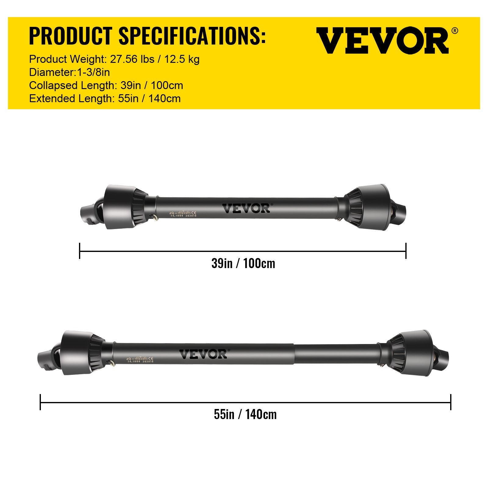 GTV velenas VEVOR 4 serija, 1-1,4 m