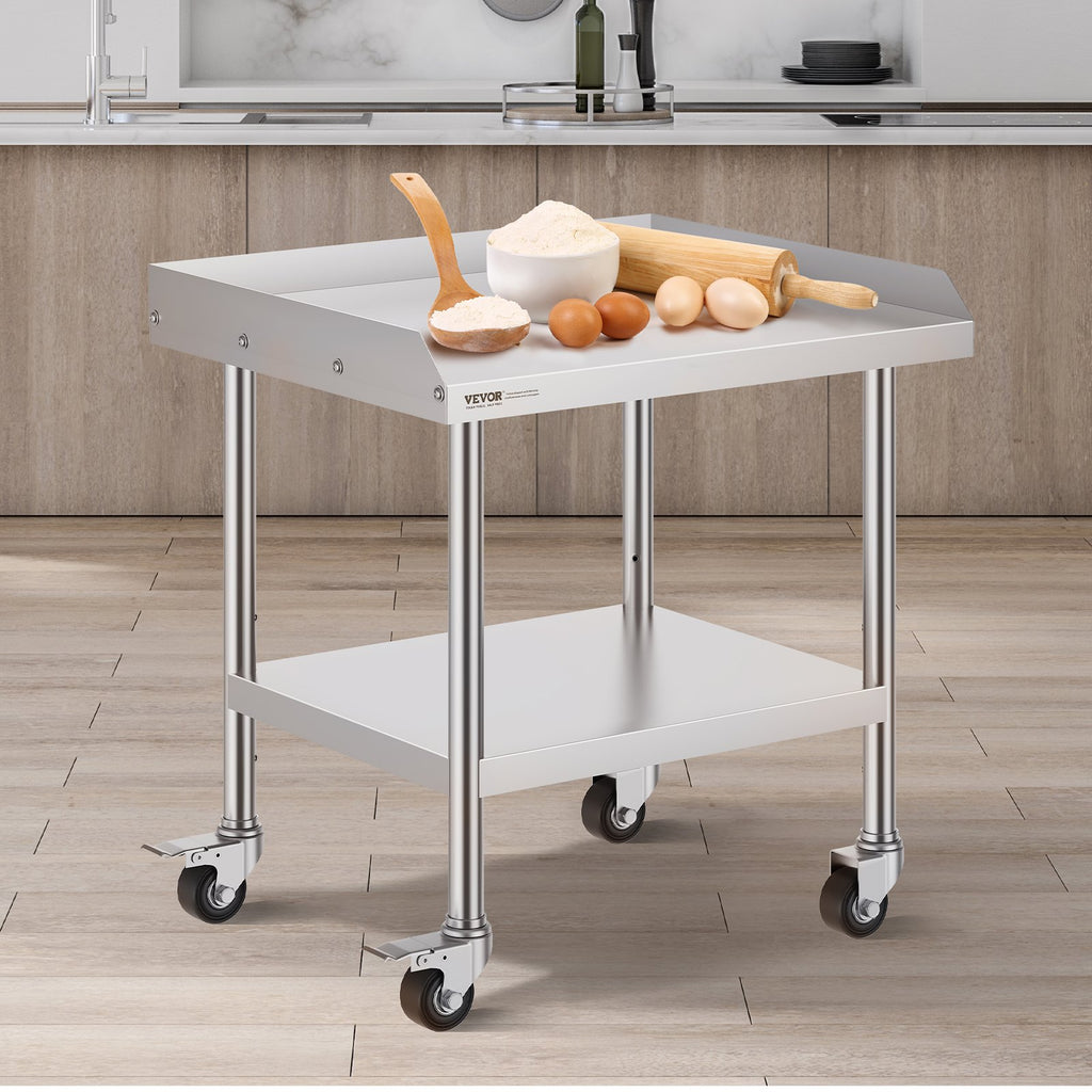 Nerūdijančio plieno darbo stalas VEVOR SKT710*610J, 61x71,1 cm