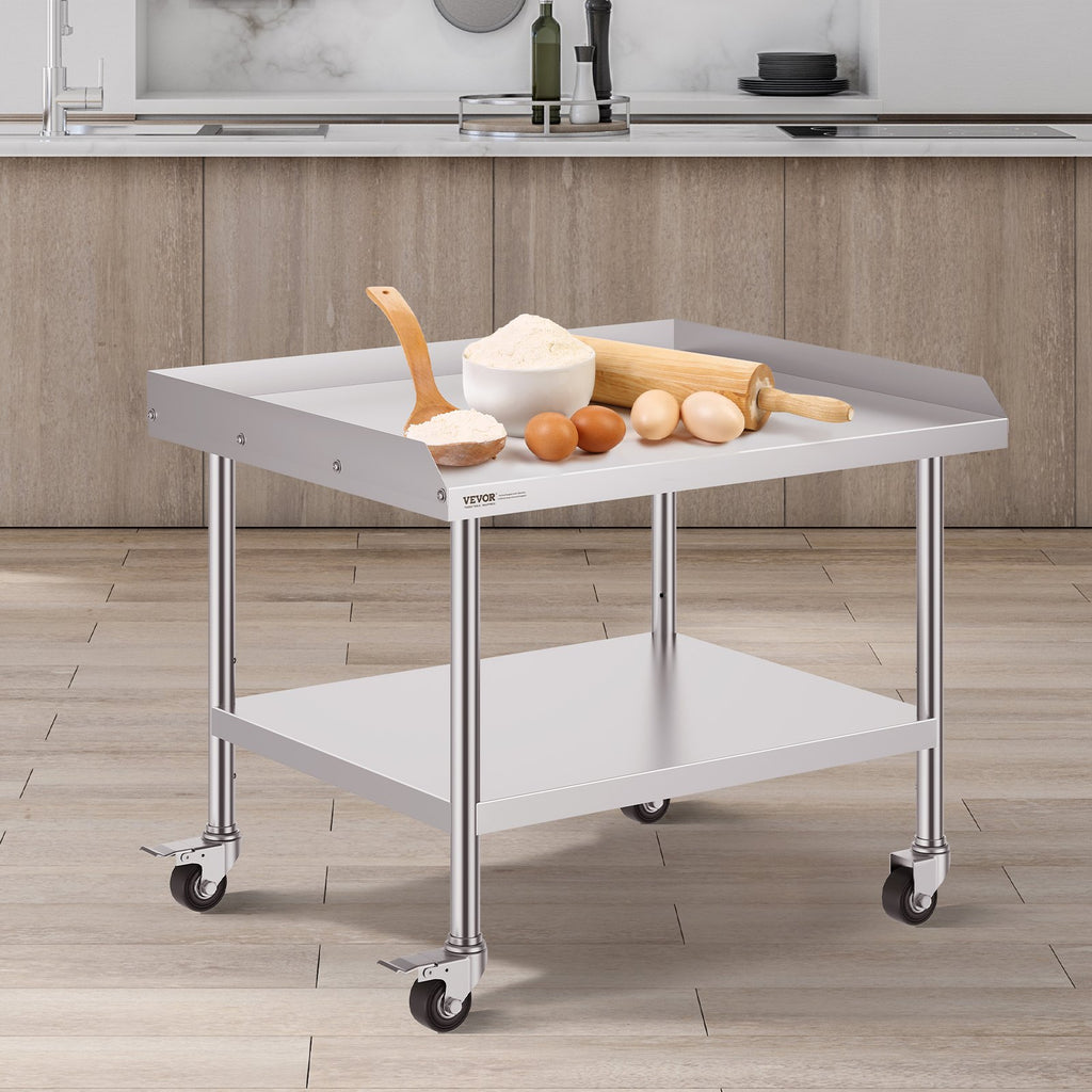 Nerūdijančio plieno darbo stalas VEVOR SKT910*760J, 76,2x91,4 cm