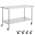 Nerūdijančio plieno darbo stalas VEVOR HETG-30*60, 762 x 1524 mm